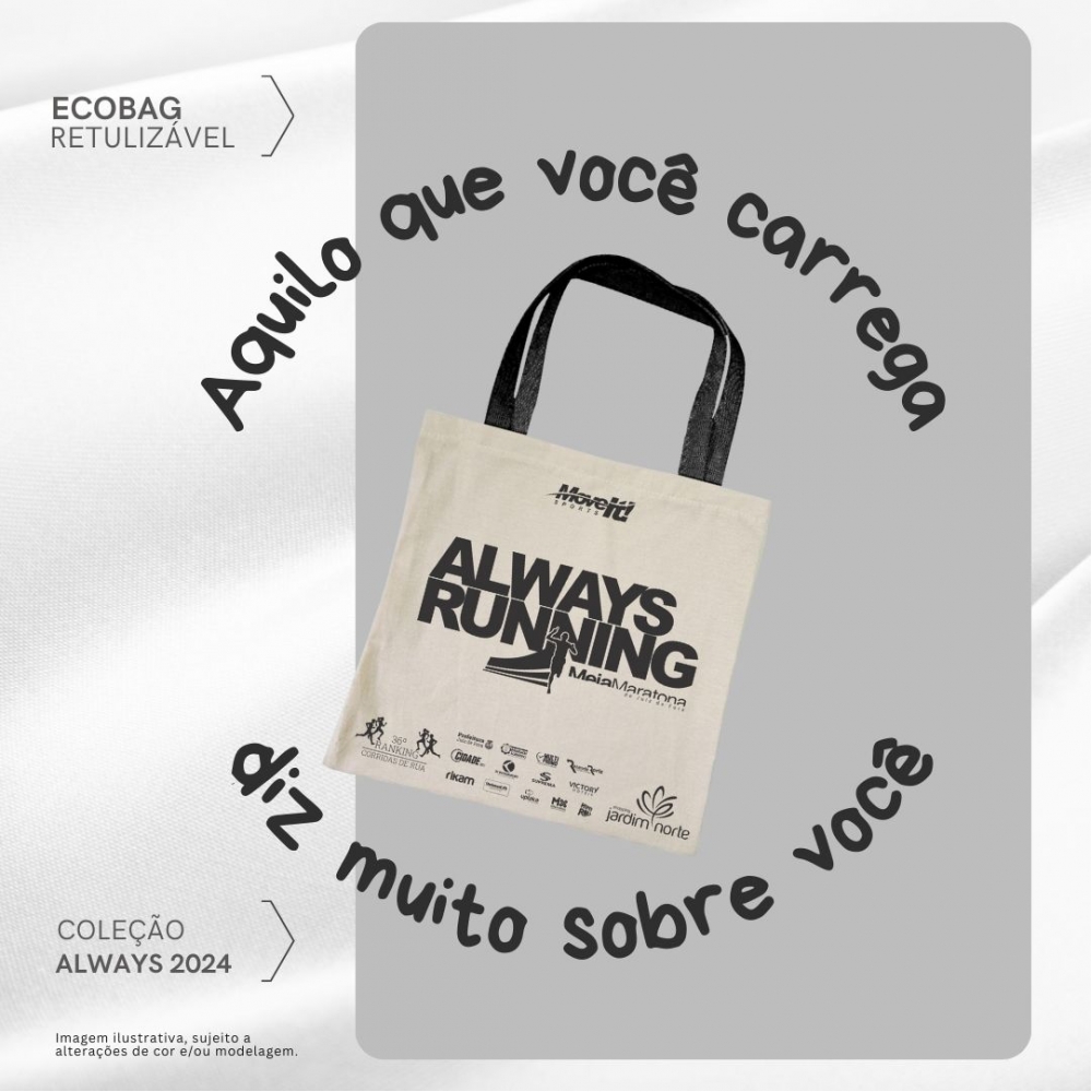 ECOBAG ALWAYS RUNNING - SARJA CRUA