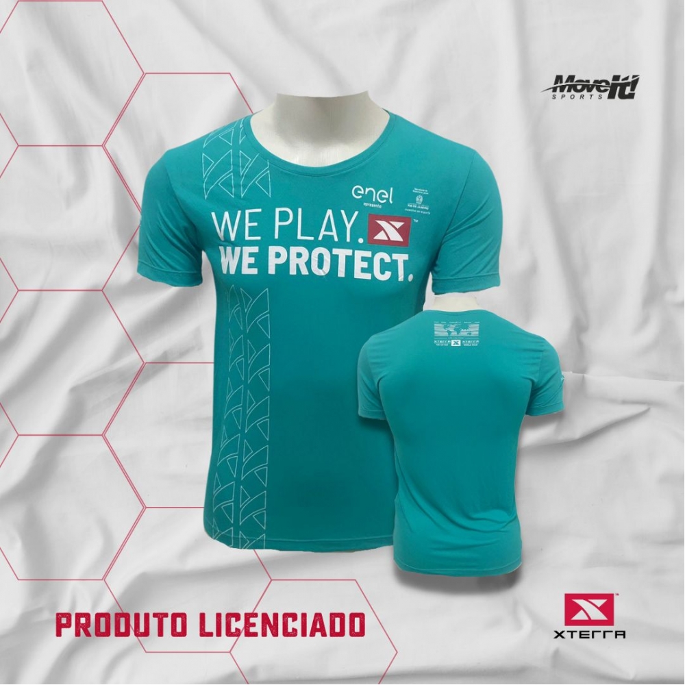 Camisa Esportiva - WE PLAY WE PROTECT - Búzios - Verde